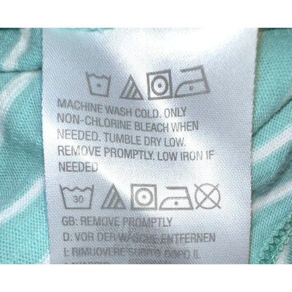 Striped Green & White Tank Top By LOGO By Lori Goldstein Size L - Picture 6 of 7